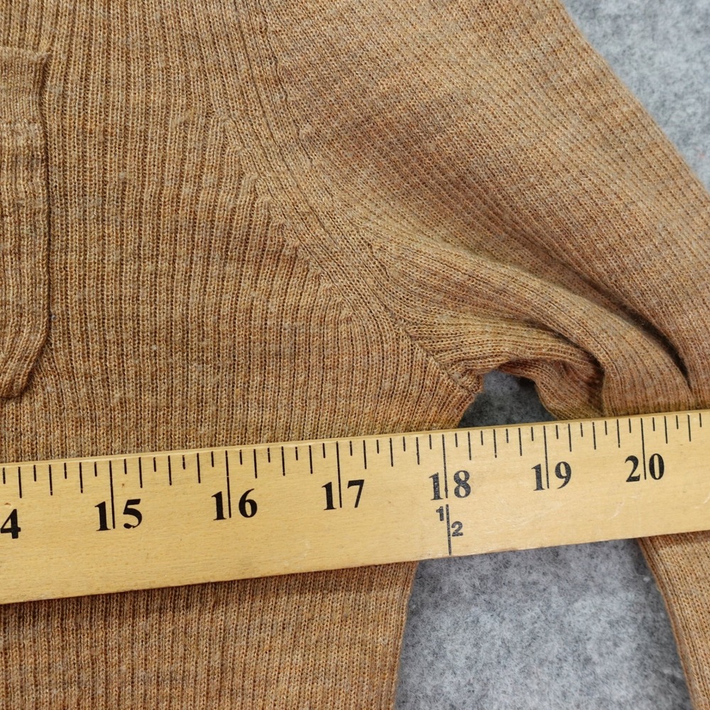 Banana Republic Camel Polo Sweater Womens M Washable Merino Fall Cozy Ivy Preppy - Picture 4 of 11